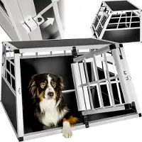 TecTake Caisse de transport animaux - 89 x 69 x 50 cm - Noir