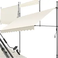 TecTake - store à pinces - parasol - store - réglable - store à pinces - parasol balcon - 300 x 180 cm - beige - store - 404963