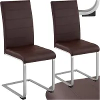 TecTake - set de 2 chaises de salle à manger Bettina brown - 402552
