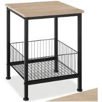 TecTake - Table d'appoint Grimsby 40x40x55,5cm - industriel - brun clair - 404695