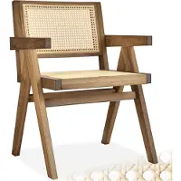 TecTake Chaise de salle à manger LISSY avec cannage viennois au style bohème - Chêne clair, par pièce