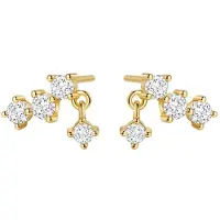 Hey Happiness Boucles d'oreilles 'Starlit Drop' or