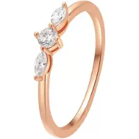 Hey Happiness Bague 'Slim Nexus' or rose