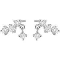 Hey Happiness Boucles d'oreilles 'Starlit Drop' argent