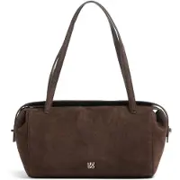 HUGO Sac à main en similicuir suédé avec logo revisité métallique
