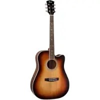 Cort PURE-DC Satin Light Burst guitare acoustique folk