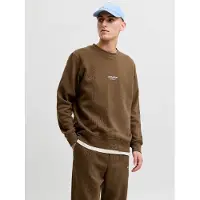 Jack & Jones Sweat-shirt 'JJESoho' caramel / blanc