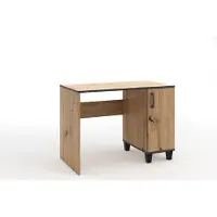 MargaretHadas24 Bureau Vanessa Bureau d'ordinateur Bureau pour ordinateur portable Mobilier de bureau Table de travail avec porte à charnières ( chêne Artisan et noir )