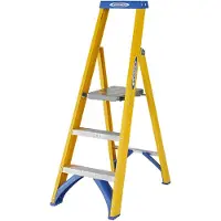 Little Jumbo 1277170318 Werner Plateforme Escabeau - Simple - Fibres De Verre - 1 X 3 Marches - Max. Hauteur De Travail 2,5m