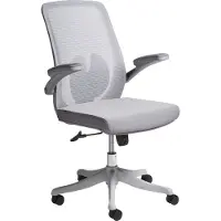 Beliani Chaise De Bureau Overlord Tissu Gris
