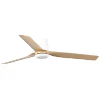Faro Punt Tub M (Ø132cm) Ventilateur de Plafond White | Light Wood | Without light