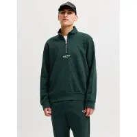 Jack & Jones Sweat-shirt 'JJESoho' vert foncé / blanc