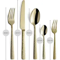 Amefa FELICITY set de couverts 30 pièces PVD champagne, Couverts, Or