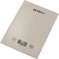 Alpina Balance de cuisine numérique 5 kg, Balance, Beige