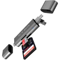Raidsonic IB-CR200-C Lecteur de carte externe avec connexion multi-USB -