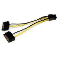 StarTech.com Câble adaptateur d'alimentation SATA vers carte vidéo PCI Express 6 broches - câble d'alimentation - 15 cm