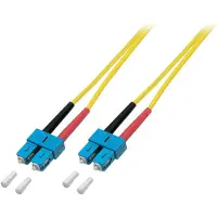 EFB Elektronik O2513.1 Duplex Jumper SC-SC 9/125, OS2, LSZH, gelb, 3.0mm, 1m