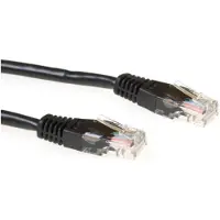 ACT ADVANCED CABLE TECHNOLOGY Câble de raccordement CAT6 U/UTP noir de 10 mètres avec connecteurs RJ45