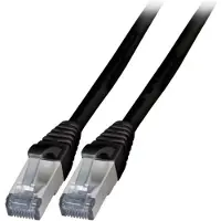 Efbe-Schott K5538SW.1 RJ45 Patchkabel S/FTP, Cat.6A, TPE, 1m, schwarz