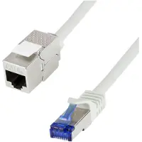 Logilink Câble patch point de consolidation, CAT.6a, S/FTP, gris, 10 m