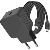 BigBen Interactive Kit Chargeur USB C 25W PD + Câble USB C / USB C 1.2m Noir Bigben