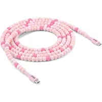 Club 3D CAC-3010 Club3D Lifestyle USB-C Perlen-Kabel PD60W,480Mbps 2m rosa retail