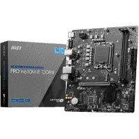 MSI PRO H610M-E DDR4 carte mère Intel H610 LGA 1700 micro ATX