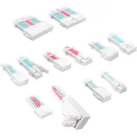 Kolink Core Pro Tresse Cable Set Brilliant White / Neon Blue / Pure Pink Extension de câble