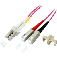 PROCABLE Duplex Patchkabel LC-SC 50/125 OM4 LSZH 2mm 2.0m violett