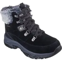 SKECHERS Bottines à lacets 'Schnürstiefel Damen 167882 BLK Rauleder in schwarz' noir