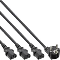 InLine Câble d'alimentation en Y (5 m), Câble d'alimentation, Noir