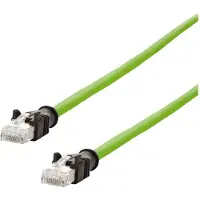 METZ CONNECT 142M2X55050 RJ45 Network cable, patch cable CAT 6A S/FTP 5.00 m Green PUR coating, Acid-resistant, Ozone-resistant, UV-resistant, Suitable for