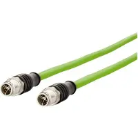 METZ CONNECT Câble de liaison M12 ST-M12 ST, 8 pôles codage X, droit-droit, 2 m