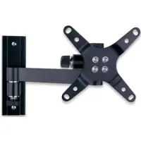 Techly Support mural inclinable (Mur, 15 kg, 13" - 30"), Support mural pour TV, Noir