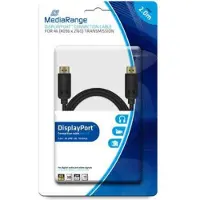 MediaRange DisplayPort Anschlusskabel 10 Gbit/s 2m schwarz