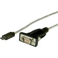 Roline 12.02.1164 serial cable Black 1.8 m USB Type-C DB-9