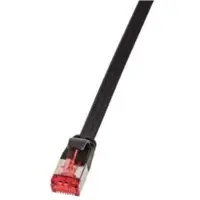 Logilink Flachpatchkabel 2xRJ45 U/FTP Cat6 20.0m schwarz