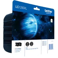 Brother LC1280XLBKBP2 LC-1280XLBK cartouches d'impression noires, jeu de 2 pièces