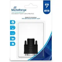 MediaRange VGA femelle/mâle DVI-I (24+5 pôles) noir, Adaptateur données + vidéo, Noir