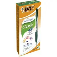 BIC Stylo-bille rétractable Classic Atlantis , vert, 12 pièces