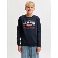 Jack & jones Junior Sweat bleu foncé / rouge vif / blanc