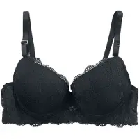 Grey Velvet Brassière de - Soutien-Gorge en Dentelle - S - XXL - pour Femme - noir - Taille S