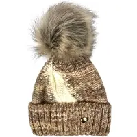 Kumixi Bonnet 'Bommelmütze' cappuccino