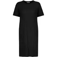 Sublevel Robe mi-longue de - ROBE PLISSÉE JERSEY - S - XL - pour Femme - noir - Taille S