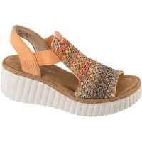 Rieker Sandales azur / caramel / chocolat / olive