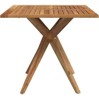 vidaXL Table de jardin carrée 85x85x75 cm bois massif acacia