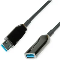 Roline Câble répéteur actif USB 3.2 Gen 1 (AOC), ST/BU, noir, 10 m