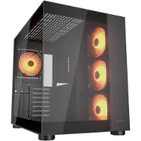 Cougar FV150, tour moyenne, sans bloc d'alimentation, USB/audio, ATX, 1x USB-C 3.2 Gen 2, 2x USB 3.0, noir