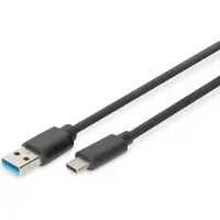 Digitus Câble USB 3.0 , USB-C - USB-A mâle, 1,0 m