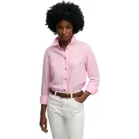 Superdry pour femme. W4010587A Premium Slim Shirt pink (XXS), Casuel, Rose, Lin, Manche longue